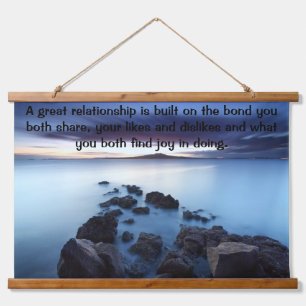 Ocean Walkway aus Steinen Wandteppich Mit Holzrahmen