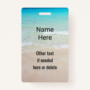 Ocean Water Beach Szene individuell Ausweis