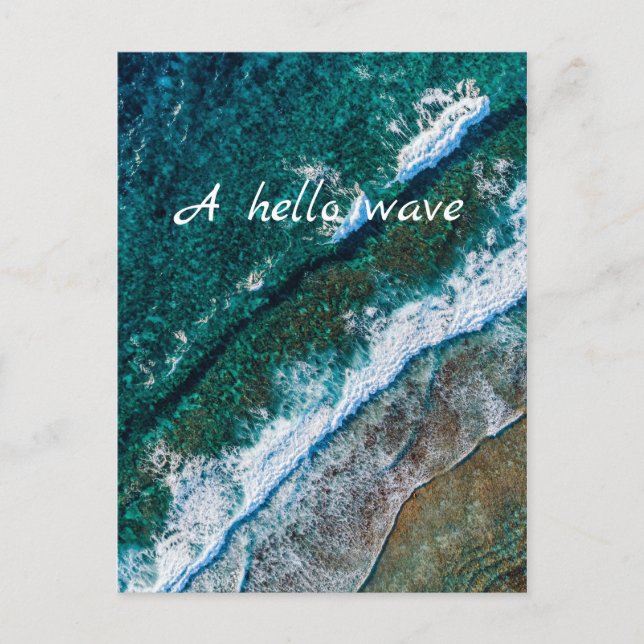 Ocean Water Beach Waves Postkarte (Vorderseite)