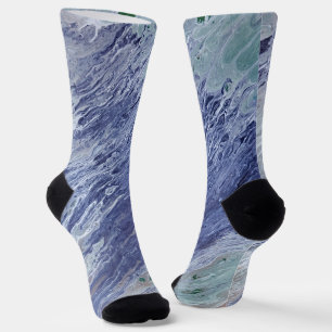 Ocean Water bemalt Art gemütliche Socken