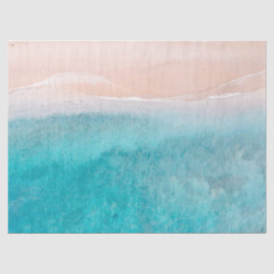 Ocean Watercolor Abstrakt 17x23 Decoupage Seidenpapier