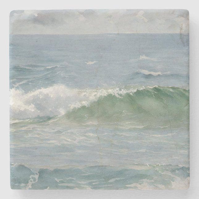 Ocean Wave Art Beach Style Untersetzer (Vorderseite)