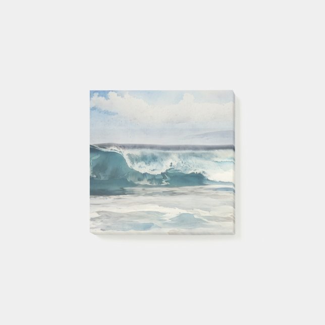 Ocean Wave Beach Art Post Es Note Pad Post-it Klebezettel (Vorderseite)