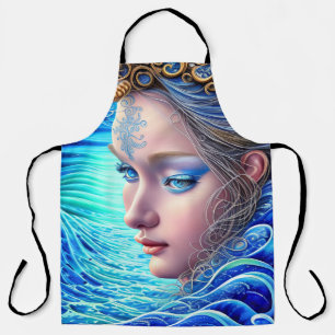 Ocean Wave Fantasy Goddess Art Schürze