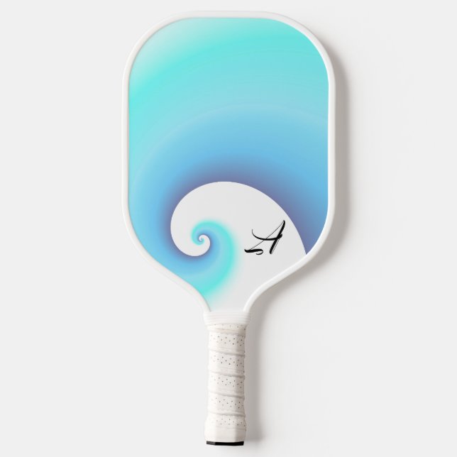 Ocean Wave Monogram Pickleball Paddle (Rückseite)