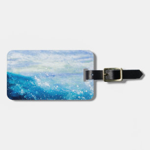 Ocean wave painting, sea foam gepäckanhänger