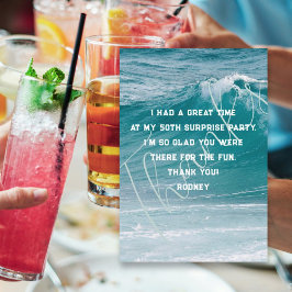 Ocean Wave Sein Geburtstag Vielen Dank Message Car Einladung