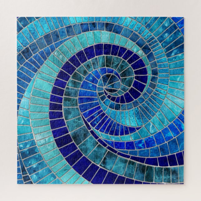 Ocean Wave Spiral Mosaik Art Puzzle (Vertikal)