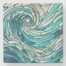 Ocean Wave Spiral Mosaik