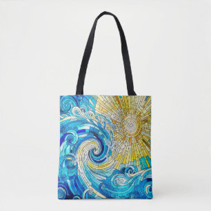 Ocean Wave Sun Mosaik Art
