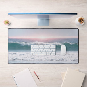 Ocean Wave und Sunset Art Desk Mat Schreibtischunterlage