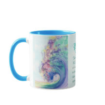 Ocean Wave Watercolor von Miranda Custom Text Blue