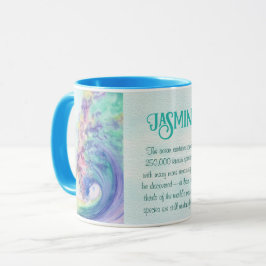 Ocean Wave Watercolor von Miranda Custom Text Blue Tasse