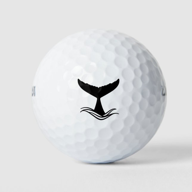Ocean Wave Whale Schwanz Golf Balls Golfball (Vorderseite)