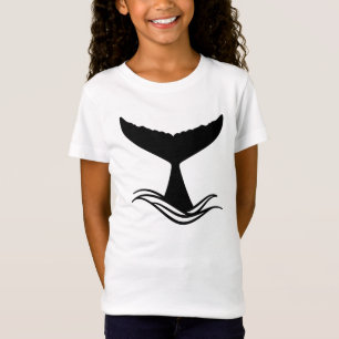 Ocean Wave Whale Schwanz Silhouette T-Shirt