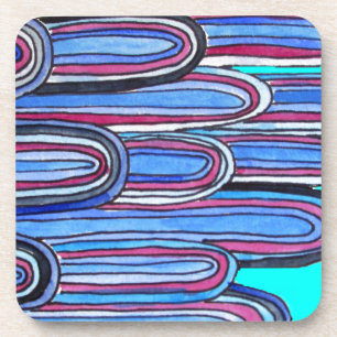 Ocean Waves Aqua Blue Muster Getränkeuntersetzer