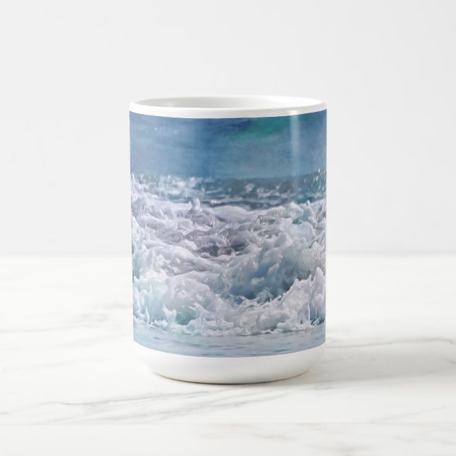 Ocean Waves Beach Art Tassen Cup (Mittel)