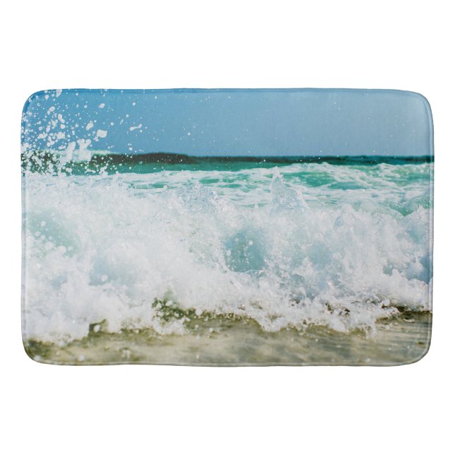Ocean Waves Beach Bad Set Badematte (Vorderseite)