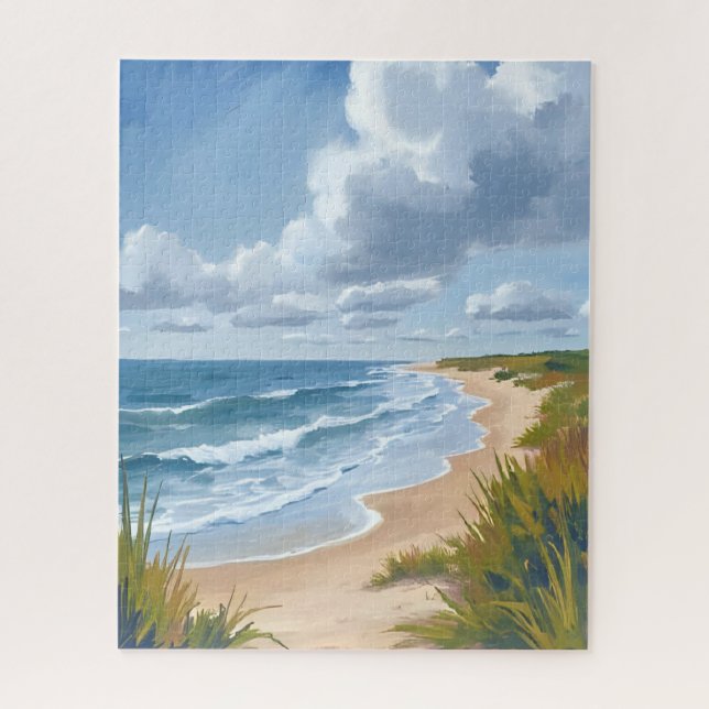 Ocean Waves | Beach Coastal Painted Puzzle (Vertikal)