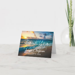 Ocean Waves Beach Personalisiert Wedding Vielen Da Karte