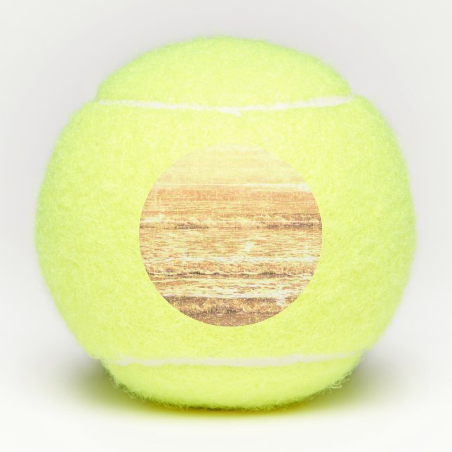 Ocean Waves Beach Wasser Abstrakt einzigartig Cool Tennisbälle (Vorderseite)
