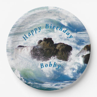 Ocean Waves Birthday Paper Plate Pappteller