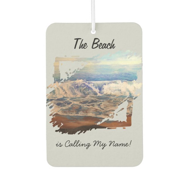 Ocean Waves Blue personalize Autolufterfrischer (Vorderseite)