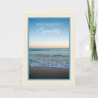Ocean Waves Heartfelt Sympathy Card Karte
