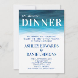 Ocean Waves Hochzeitessen Verlobung Einladung