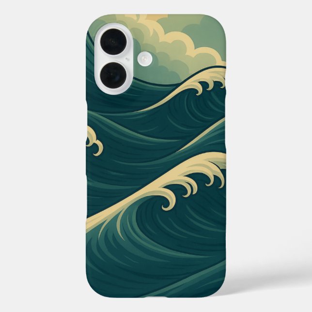 Ocean Waves iPhone 16 Hülle – Ruhige, Küsten-Vibes (Rückseite)
