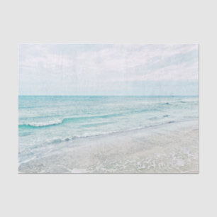 Ocean Waves Malerei Aqua Light Blue Aqua Seidenpapier