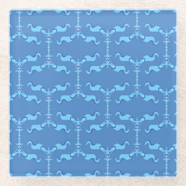 Ocean Waves & Ribbons  Glasuntersetzer (Vorderseite)