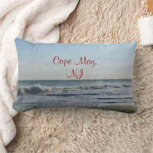 Ocean Waves & Sand Cape May, NJ Pillow Lendenkissen
