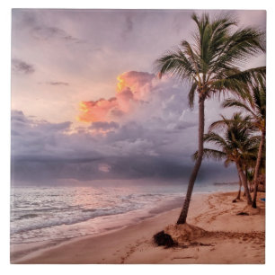 Ocean Waves Sandstrand Sunset Fliese