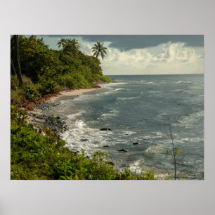 Ocean Waves Sea Caribbean USVI Beach Poster