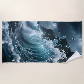 Ocean Waves & Sea Foam Beach Towel Strandtuch