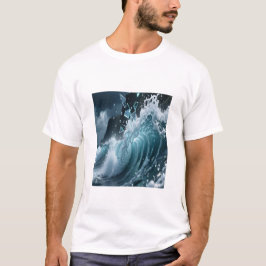 Ocean Waves & Sea Foam Graphic T-Shirt for Men