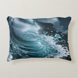 Ocean Waves & Sea Foam Throw Pillow Cover Dekokissen