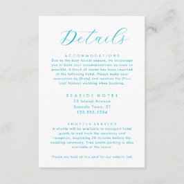 Ocean Waves Wedding Details Hotel Info QR Code Begleitkarte