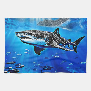 Ocean Whale Shark Riesenschwimmen Geschirrtuch