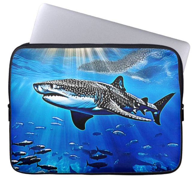 Ocean Whale Shark Riesenschwimmen Laptopschutzhülle (Vorderseite)