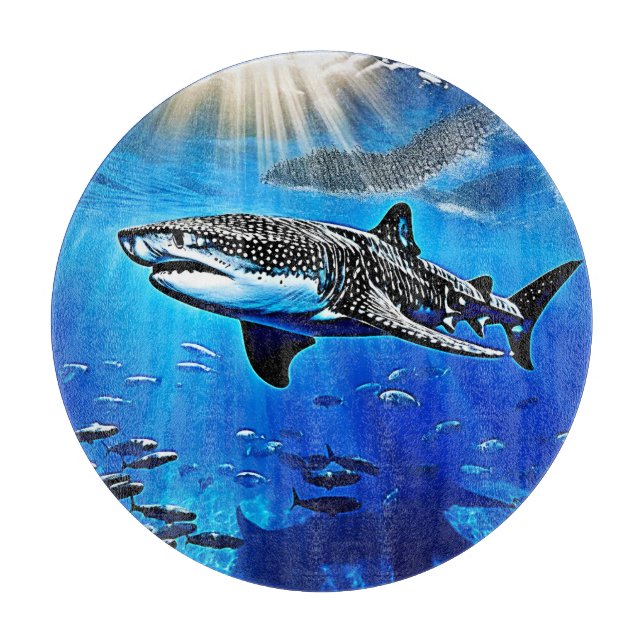 Ocean Whale Shark Riesenschwimmen Schneidebrett (Vorderseite)