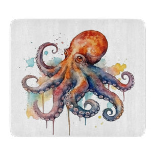 Ocean Whimsy: farbiger Oktopus Schneidebrett