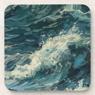 Ocean Whitecaps Malerei Getränkeuntersetzer