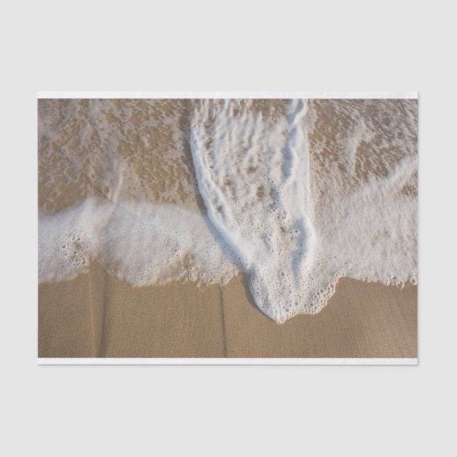 Ocean Whitewash auf Beach Tissue Paper Seidenpapier (Vorderseite)
