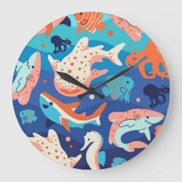 Ocean Wonders Große Wanduhr