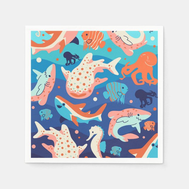 Ocean Wonders Serviette (Vorderseite)