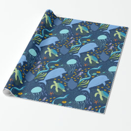 Ocean World Aquatic Sea Beach Pattern Gift Wrap Geschenkpapier