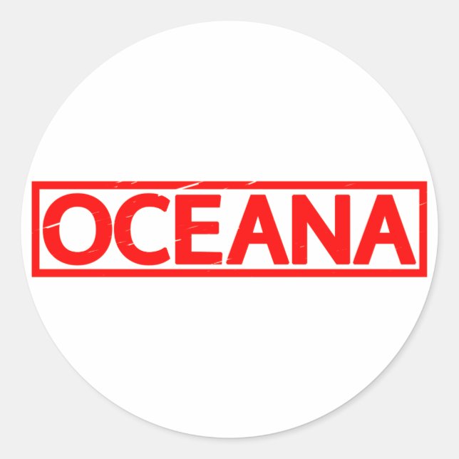 Oceana-Briefmarke Runder Aufkleber (Vorderseite)
