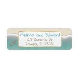 Oceanic Beach Ocean Shore Rücksendeadressen-Aufkle